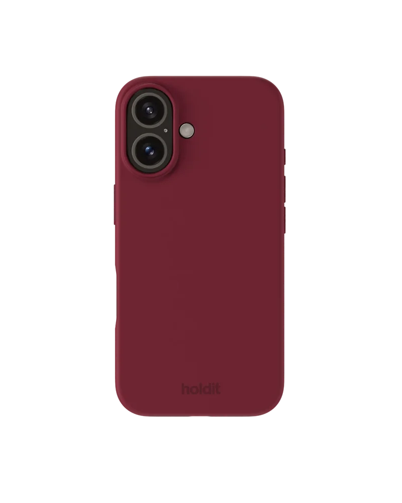 Holdit iPhone 16 Silicone Case, Red Velvet