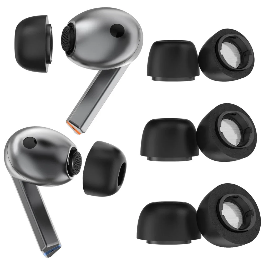 Ahastyle Samsung Galaxy Buds 3 FE Ørepropper (3-pack) i memory foam – str S/M/L, svart Ahastyle Samsung Galaxy Buds 3 FE Ørepropper (3-pack) i memory foam – str S/M/L, svart