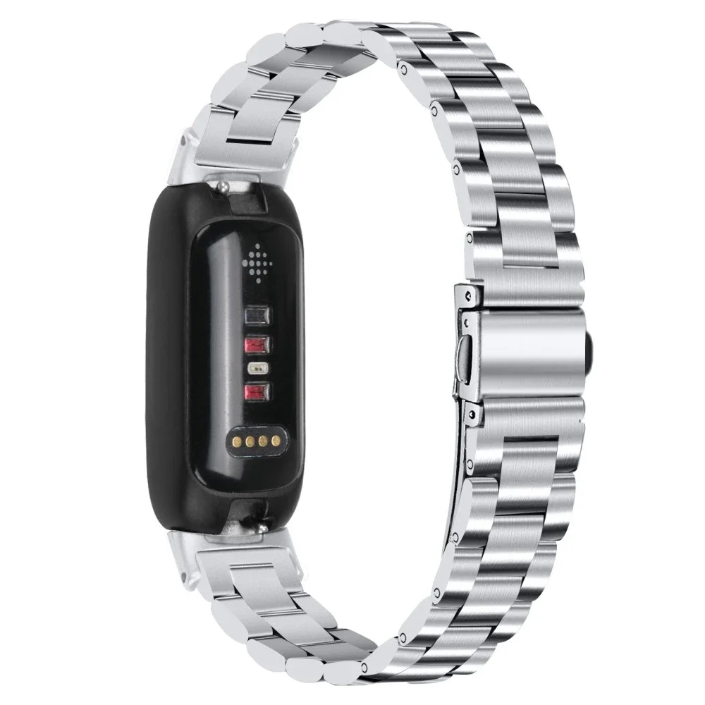 Fitbit Inspire 3 Elegant lenkereim i metall, Sølv Fitbit Inspire 3 Elegant lenkereim i metall, Sølv