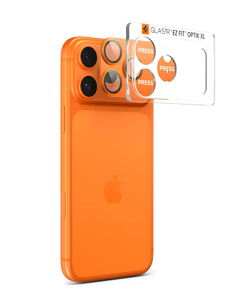 Spigen iPhone 17 Pro Max EZ Fit Kamerabeskyttelse - Optik Pro XL, Oransje