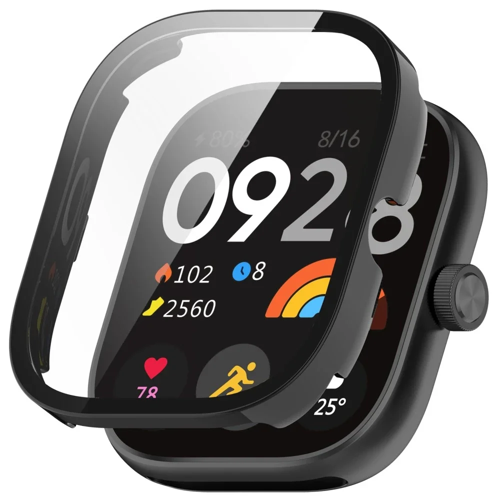 Xiaomi Redmi Watch 4 Heldekkende deksel med skjermbeskytter, Svart Xiaomi Redmi Watch 4 Heldekkende deksel med skjermbeskytter, Svart