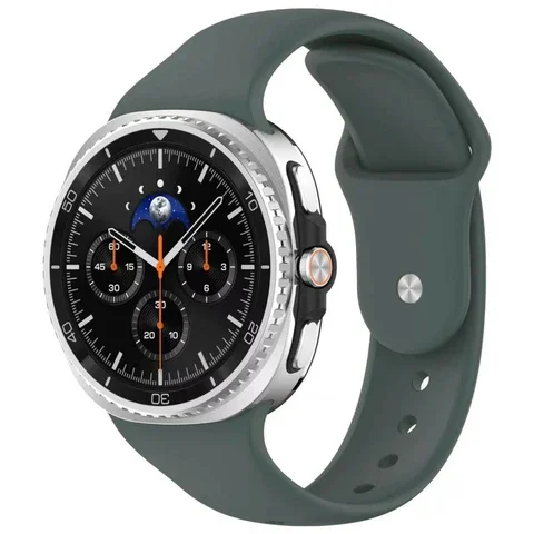 Samsung Galaxy Watch 8 Classic Reim i silikon, Mørk grønn
