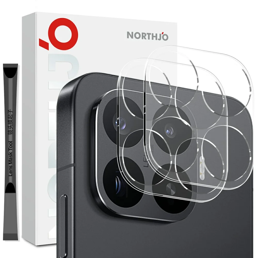 NORTHJO Xiaomi 17T 2-pakning kameralinsebeskytter i herdet glass