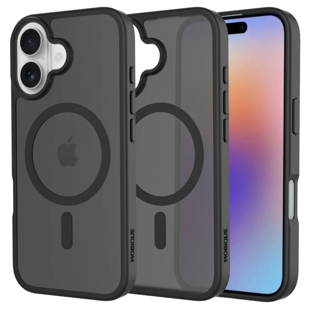 Mobique iPhone 17 Hybrid-deksel Magnetisk, Frosted Black