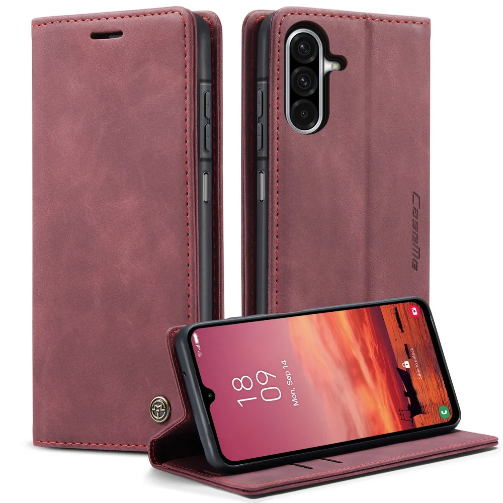 CaseMe Samsung Galaxy A18 Slankt lommeboketui, Rød