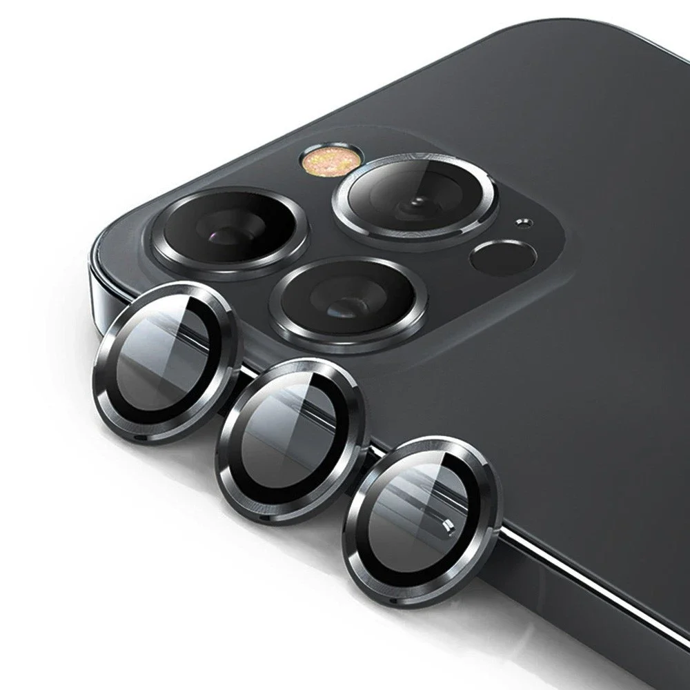Hat Prince iPhone 16 Pro Max Linsebeskytter i glass og aluminium, Svart Hat Prince iPhone 16 Pro Max Linsebeskytter i glass og aluminium, Svart
