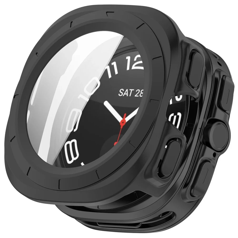 Samsung Galaxy Watch Ultra 2 (2026) Heldekkende deksel med skjermbeskytter, Svart