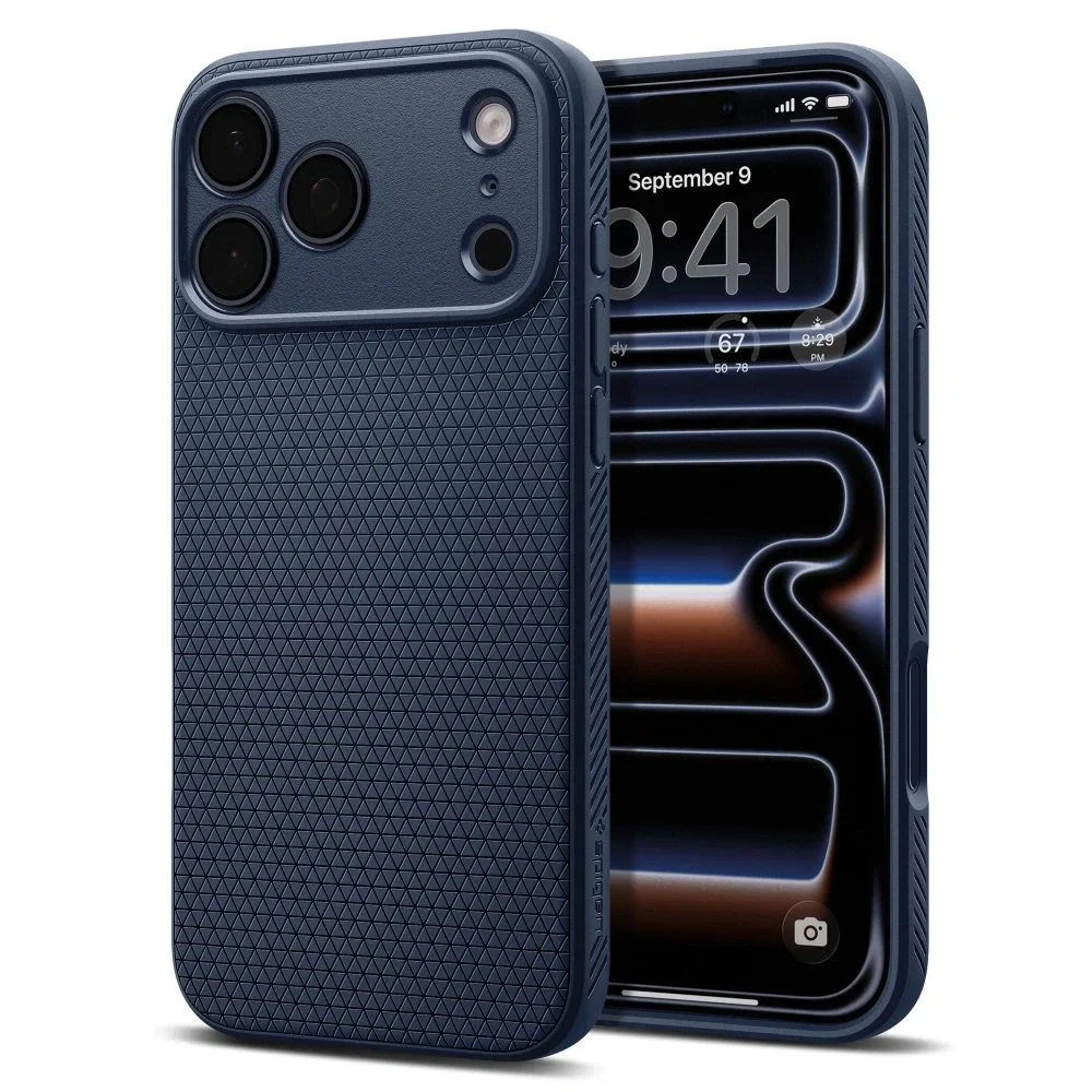 Spigen iPhone 18 Pro Max Case Liquid Air Navy Blue