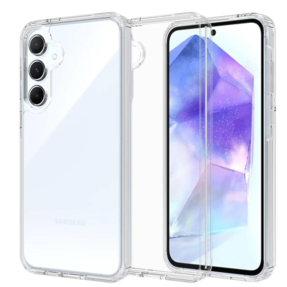 Mobique Samsung Galaxy A55 Crystal Hybrid-deksel, Gjennomsiktig