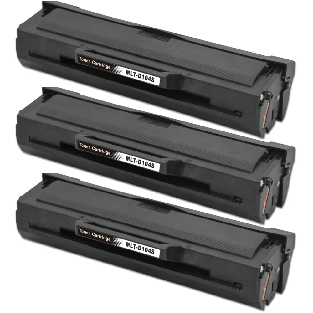3-pack Toner Samsung ML-1665 – erstatter Samsung MLT-D1042S, Svart, 1500 sider