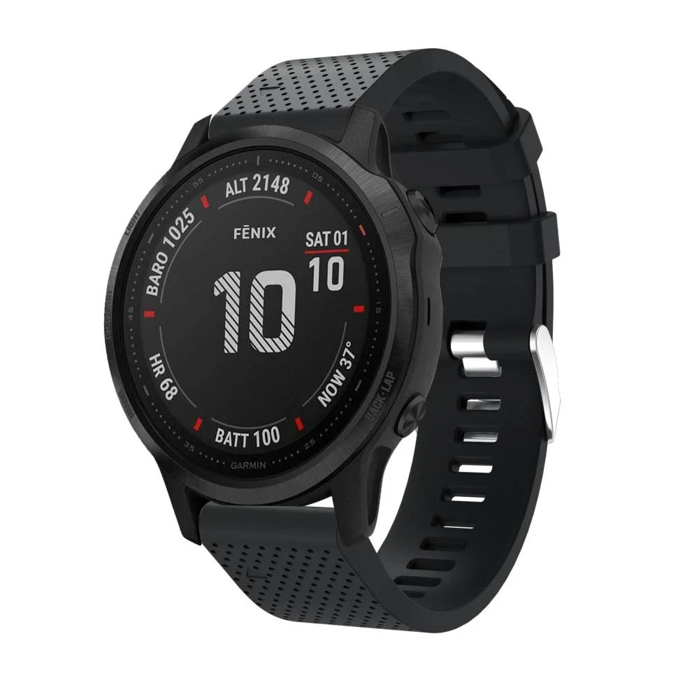 Garmin Epix Pro 42mm Gen 2 Reim i silikon, Svart Garmin Epix Pro 42mm Gen 2 Reim i silikon, Svart