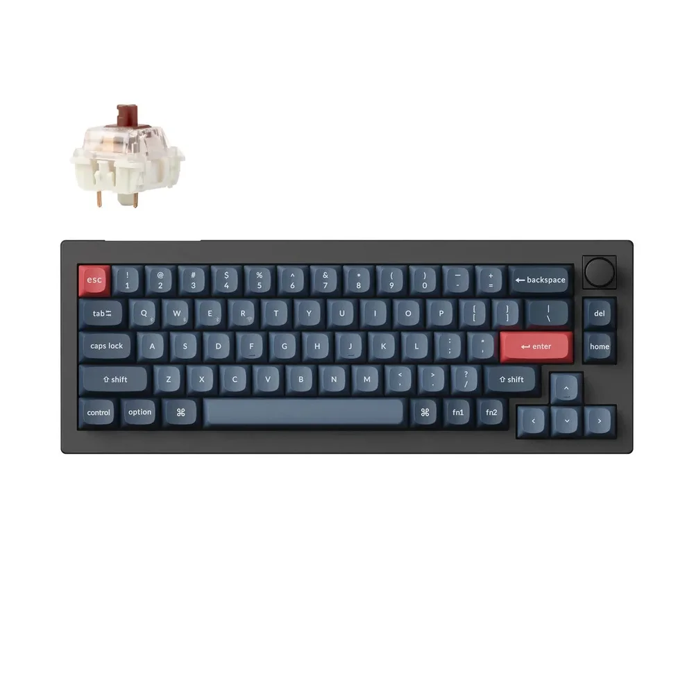 Keychron V2 Max Trådløst gamingtastatur Tri-Mode Hot Swap QMK/VIA Gateron Jupiter, Brown