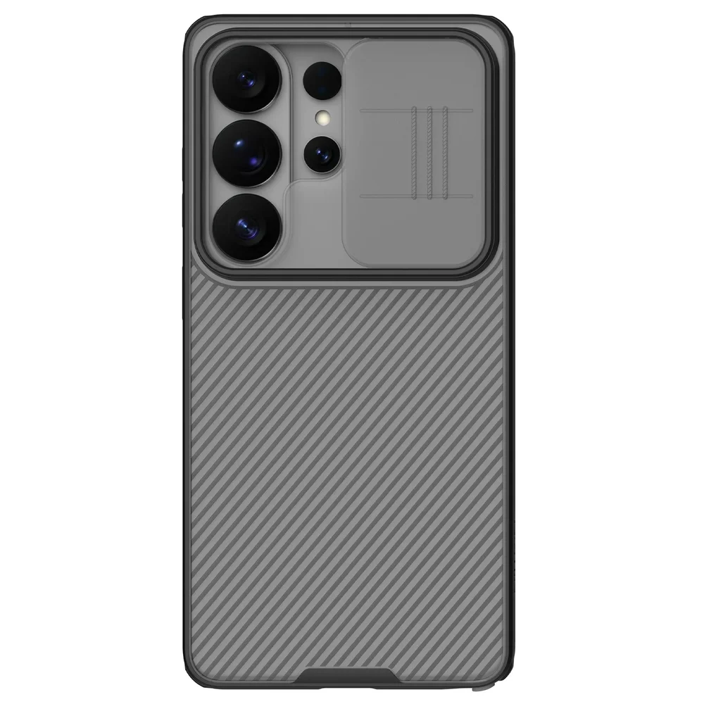 Nillkin Samsung Galaxy S26 Ultra Deksel med kameralinsebeskyttelse - CamShield, Svart/gjennomsiktig
