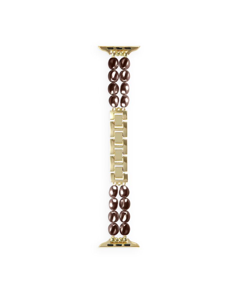 iDeal Of Sweden Apple Watch Ultra 49mm 2nd Gen Luksuriøst perlearmbånd, Salted Caramel Pearl