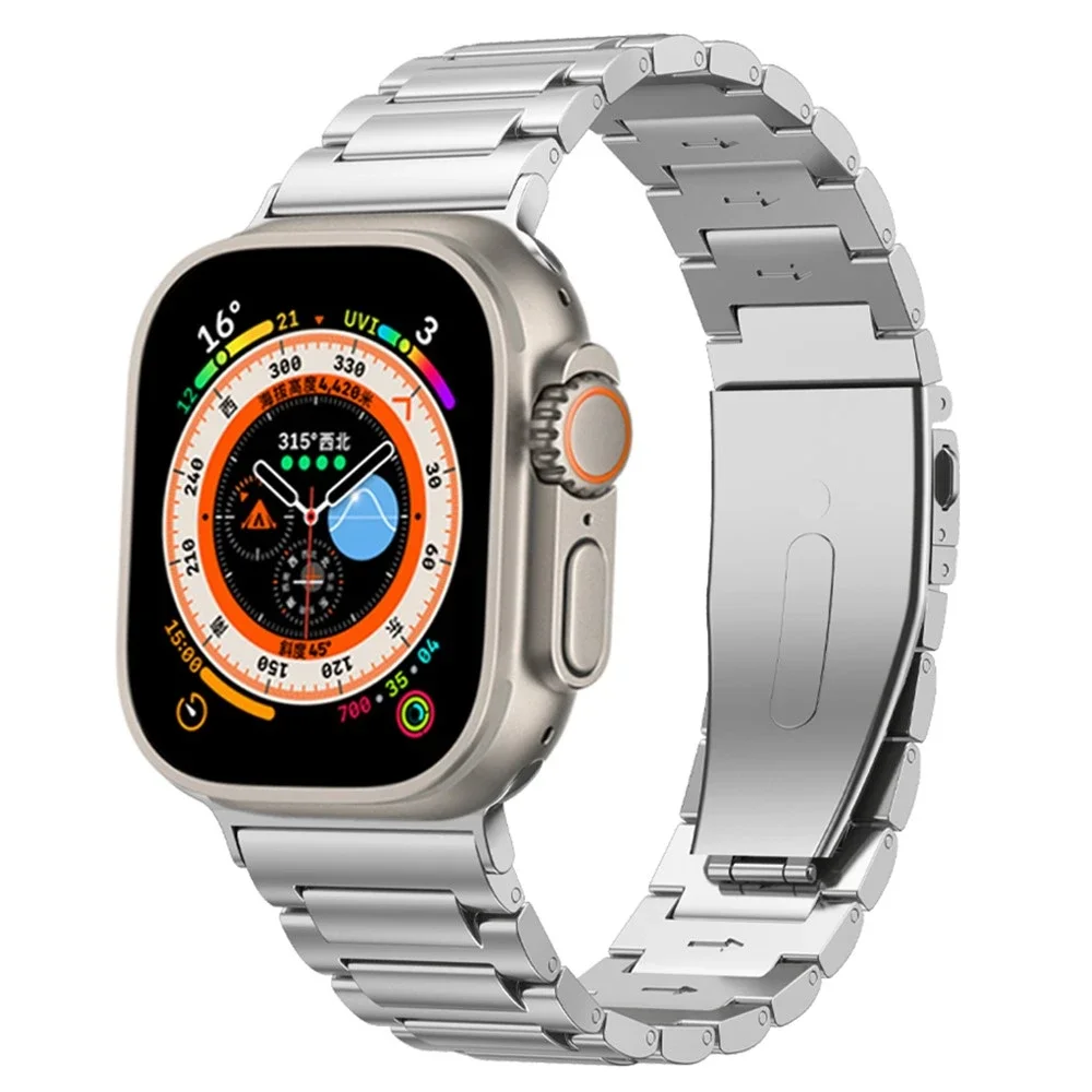 Apple Watch Series 7 45mm Stilig reim i titan, Sølv Apple Watch Series 7 45mm Stilig reim i titan, Sølv