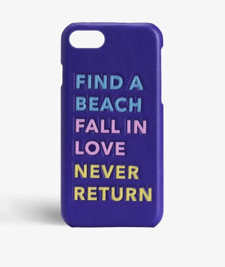 The Case Factory iPhone SE 2020 Deksel Find a Beach Purple