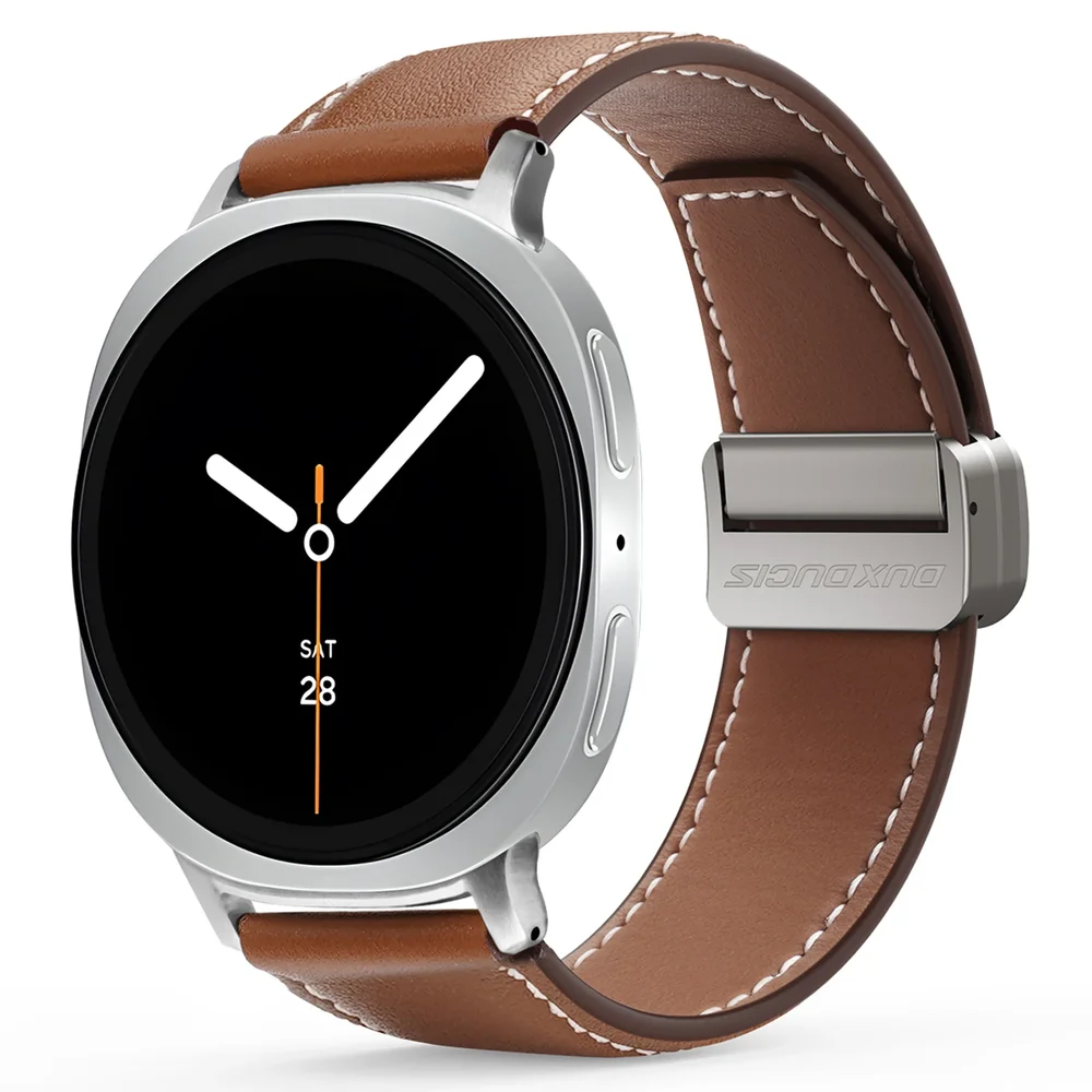 Dux Ducis Samsung Galaxy Watch 8 44mm Reim i lær, Brun Dux Ducis Samsung Galaxy Watch 8 44mm Reim i lær, Brun