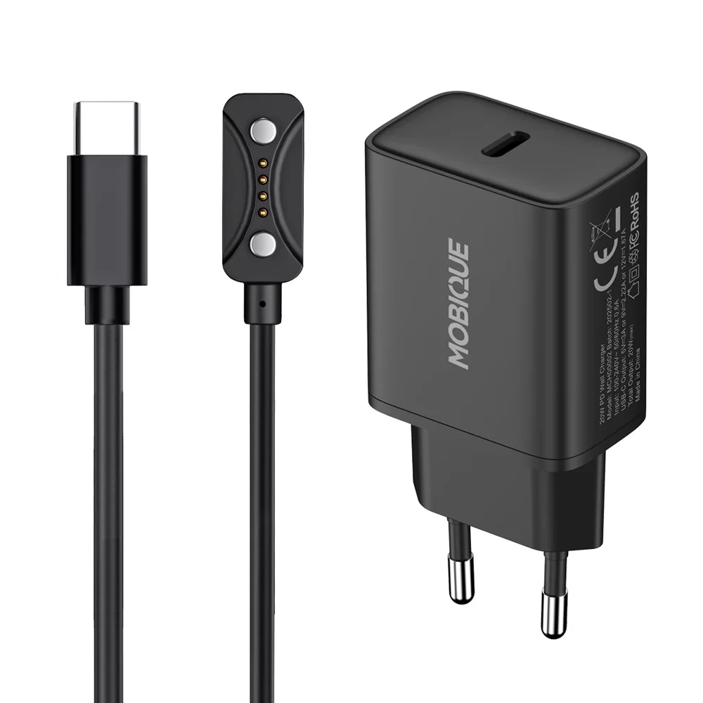 Polar Pacer Pro Lader – kabel & vegglader 20W, Svart Polar Pacer Pro Lader – kabel & vegglader 20W, Svart