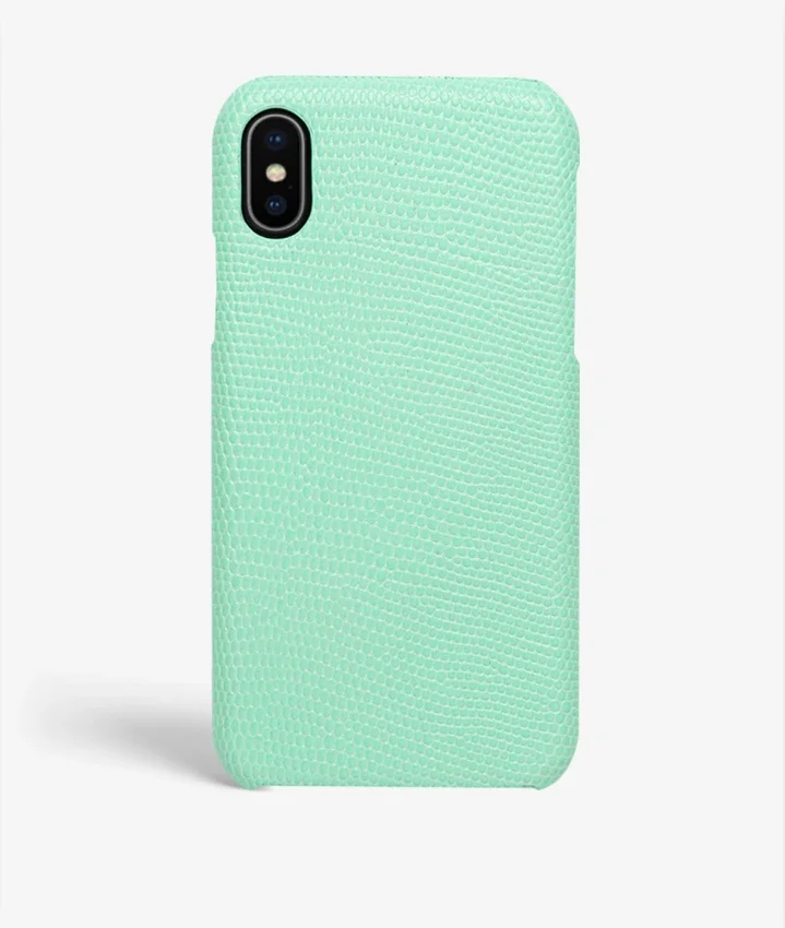 The Case Factory iPhone Xs Max Deksel Lizard Menta The Case Factory iPhone Xs Max Deksel Lizard Menta