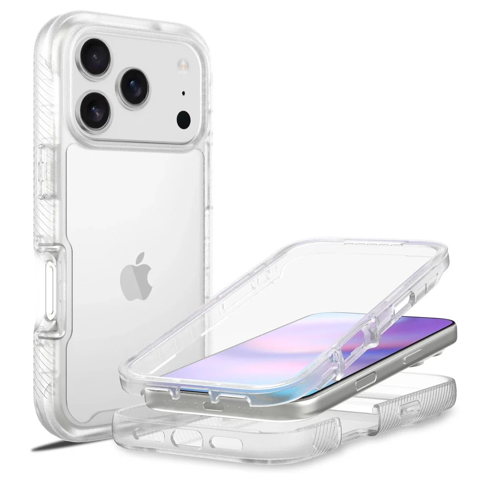 Mobique iPhone 17 Pro Max Deksel Full Protection, Gjennomsiktig