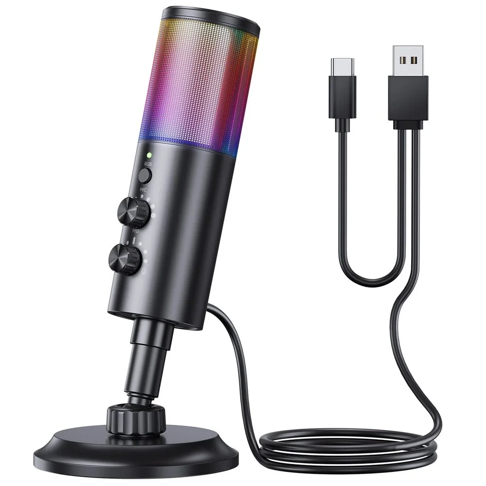 Exibel UX50 gamingmikrofon med RGB, Svart