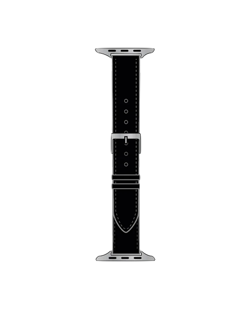 iDeal Of Sweden Apple Watch Series 9 41mm Klassisk klokkerem i vegansk skinn, Iconic Black