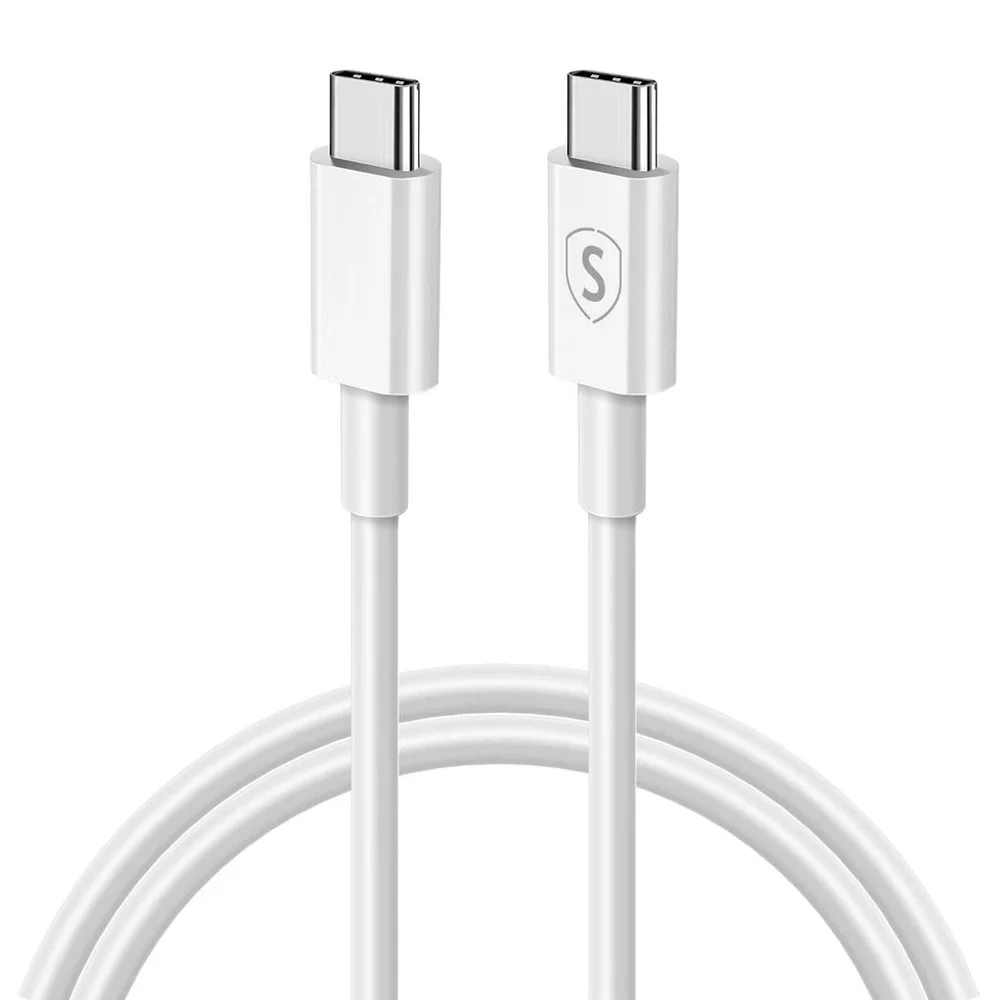 SiGN PD Kabel USB-C til USB-C 60W 1m, Hvit