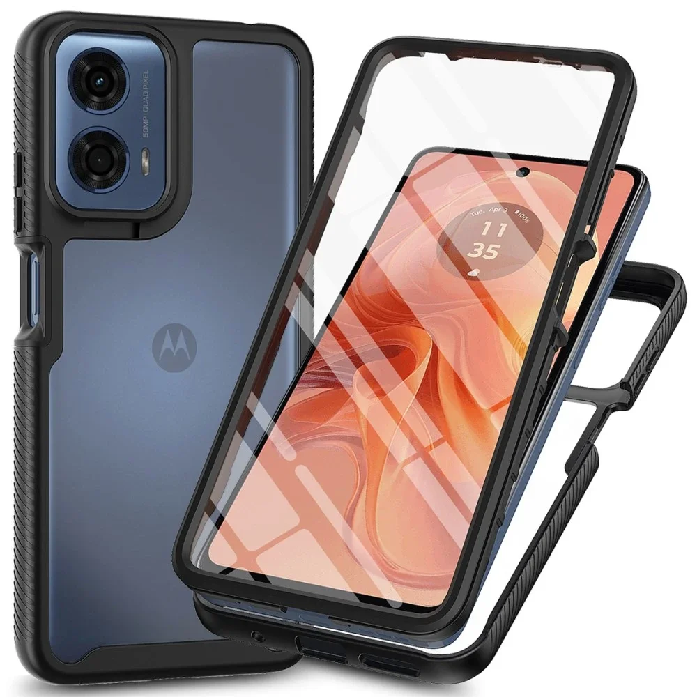 Motorola Moto E14 Deksel Full Protection, Svart