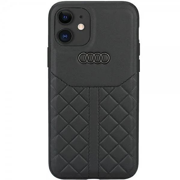 Audi iPhone 11 Deksel Genuine Leather Case Svart v:406180
