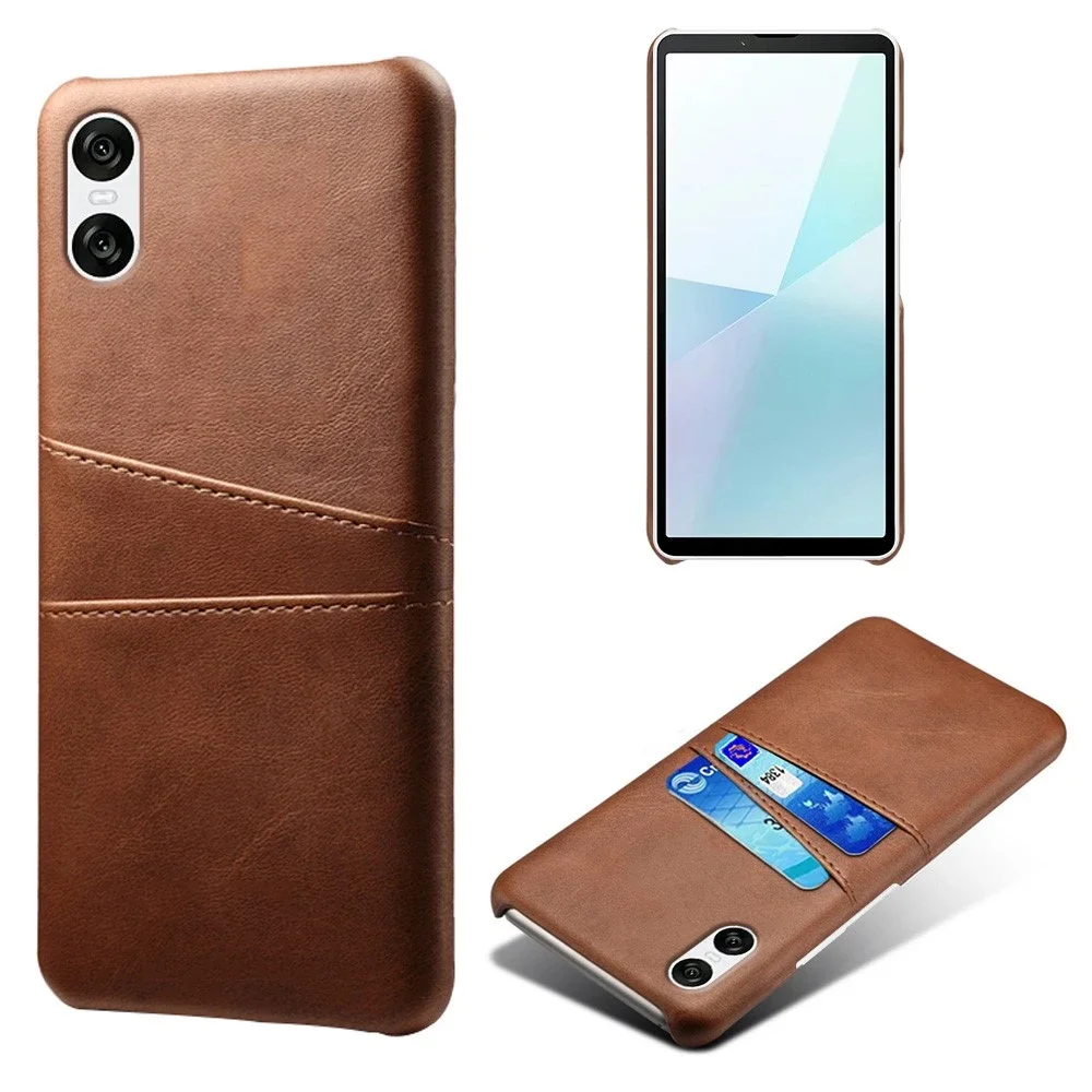 tectTech Sony Xperia 10 VI Stilig deksel med 2 kortlommer, Brun