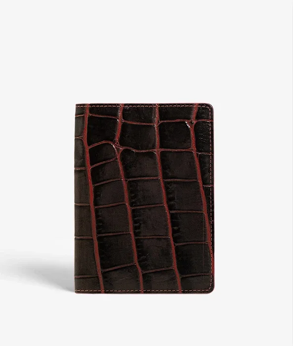 The Case Factory Passetui, Crocodile Taupe/Pink