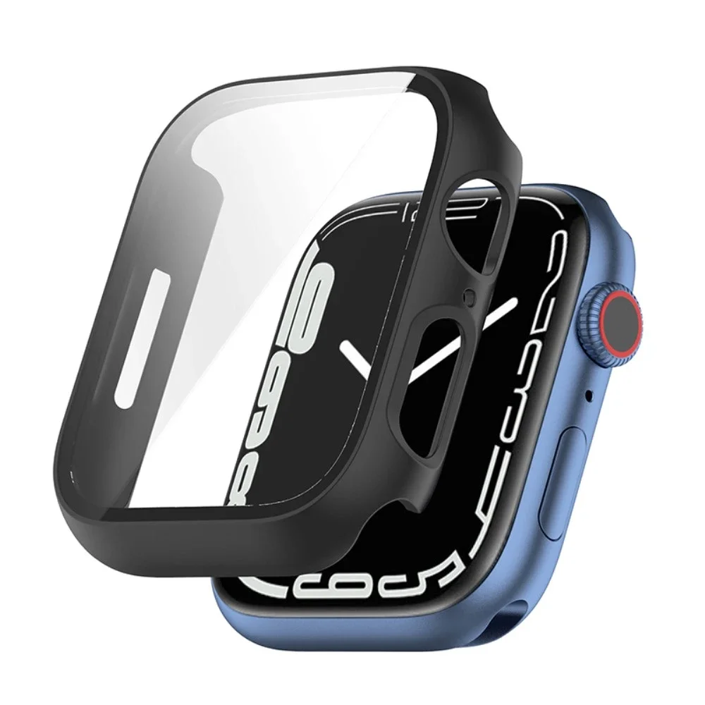 Apple Watch Series 7 41mm Heldekkende deksel med skjermbeskytter, Svart Apple Watch Series 7 41mm Heldekkende deksel med skjermbeskytter, Svart