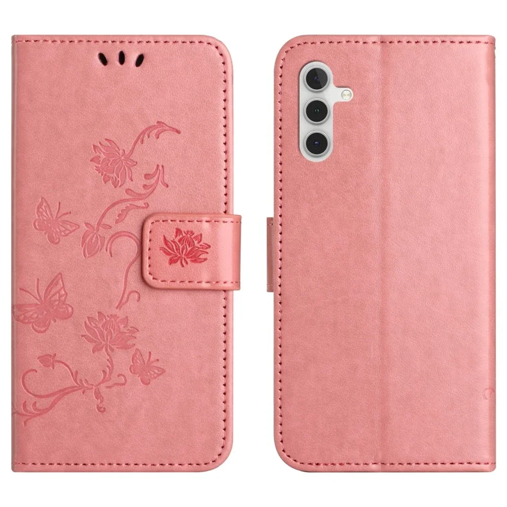 Samsung Galaxy A16 Mobiletui med sommerfugler, Rosa