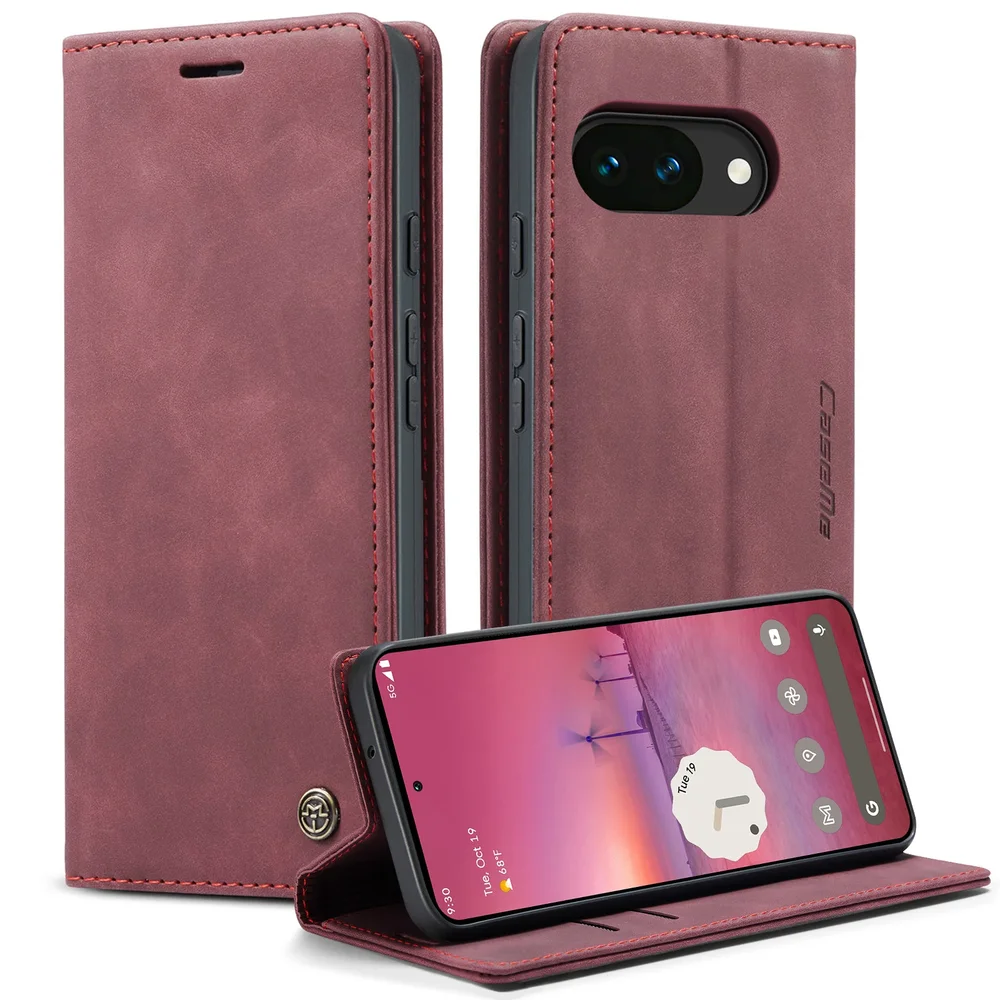 CaseMe Google Pixel 10a Slankt lommeboketui, Rød CaseMe Google Pixel 10a Slankt lommeboketui, Rød