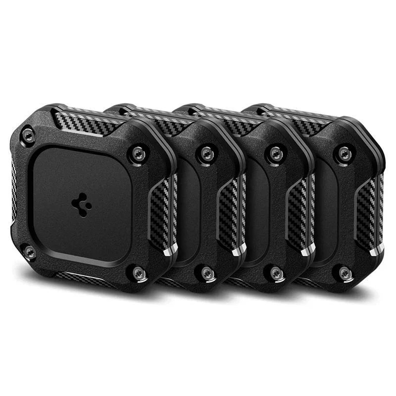 Spigen Apple AirTag Deksel Tough Armor IP 4-pack, Svart