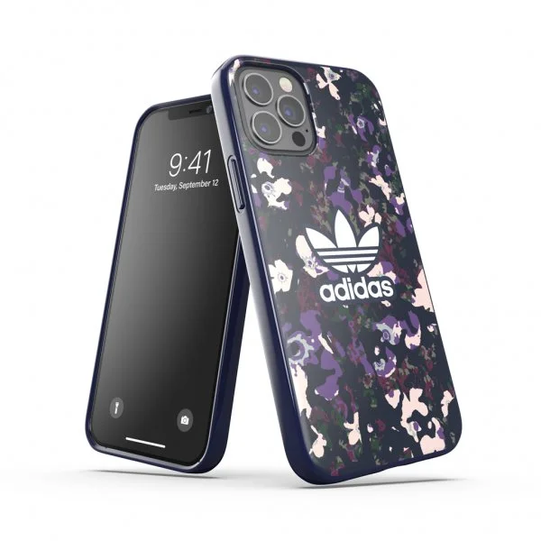 Adidas iPhone 12/iPhone 12 Pro Deksel Snap Etui Grafisk AOP Collegiate Navy/Active Purple v:3277802