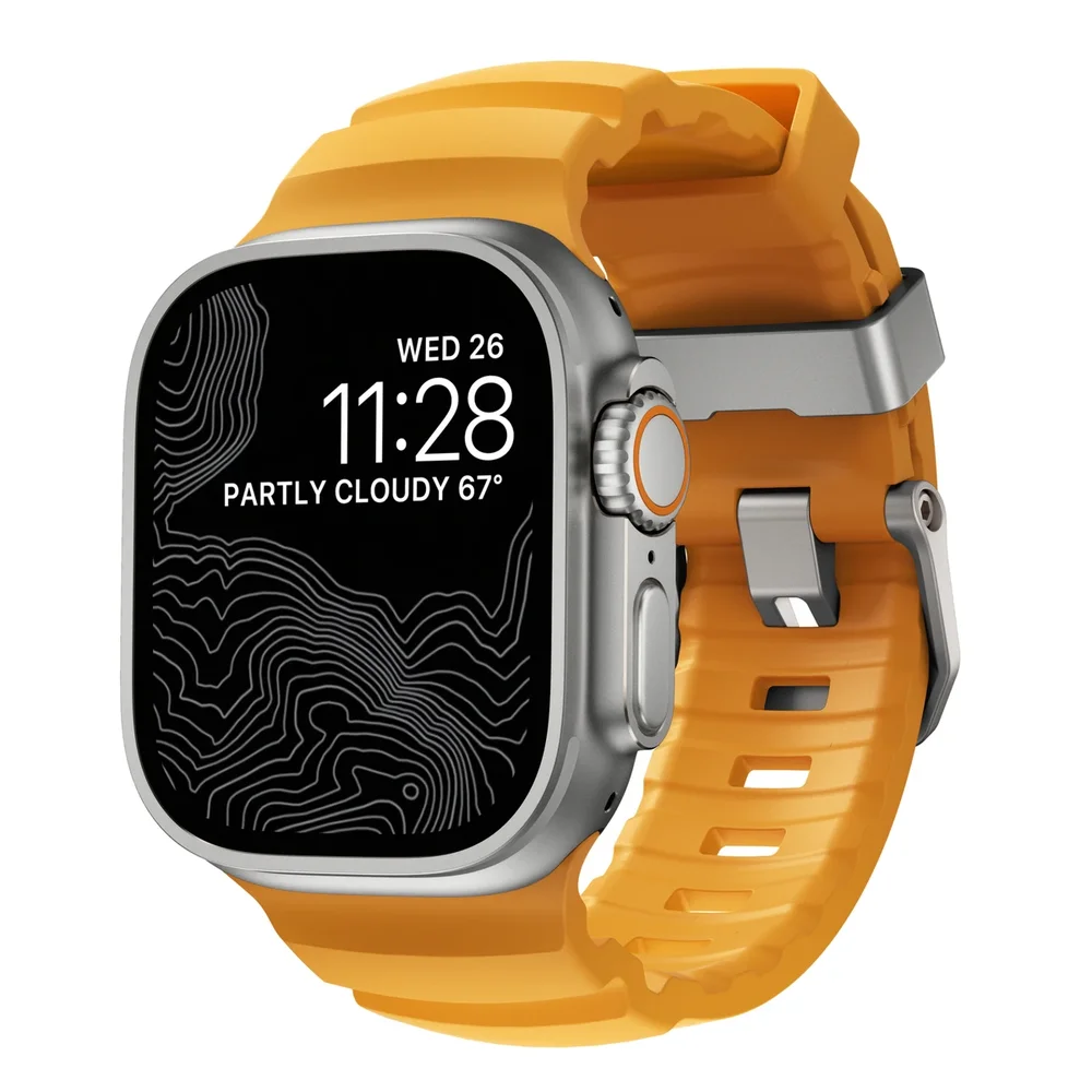 Nomad Apple Watch Series 4-6 44mm Reim Rocky Point (Natural Hardware) Sol