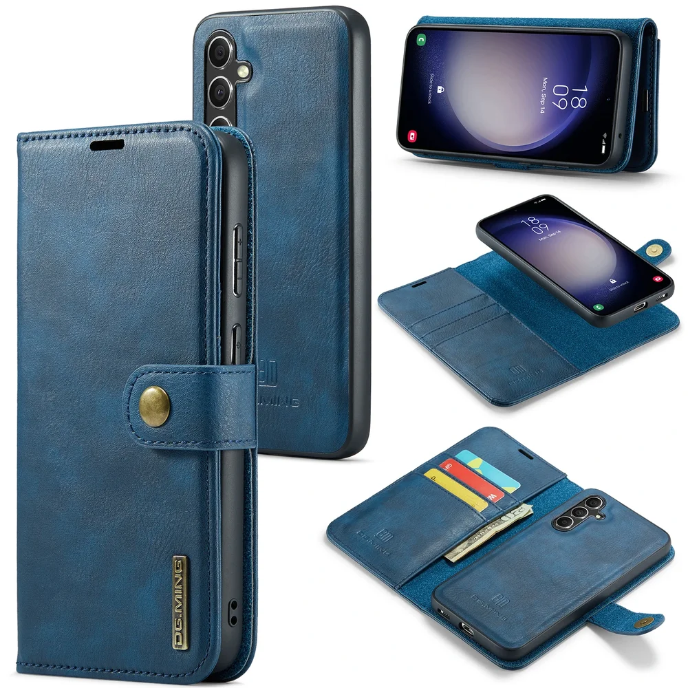 DG.MING Samsung Galaxy S26 Lommeboketui med avtakbart deksel, Blue