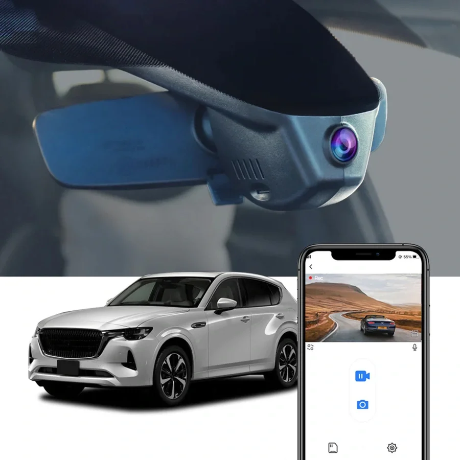 FITCAMX Integrert 4K Dashcam (foran+bak) v:5940634