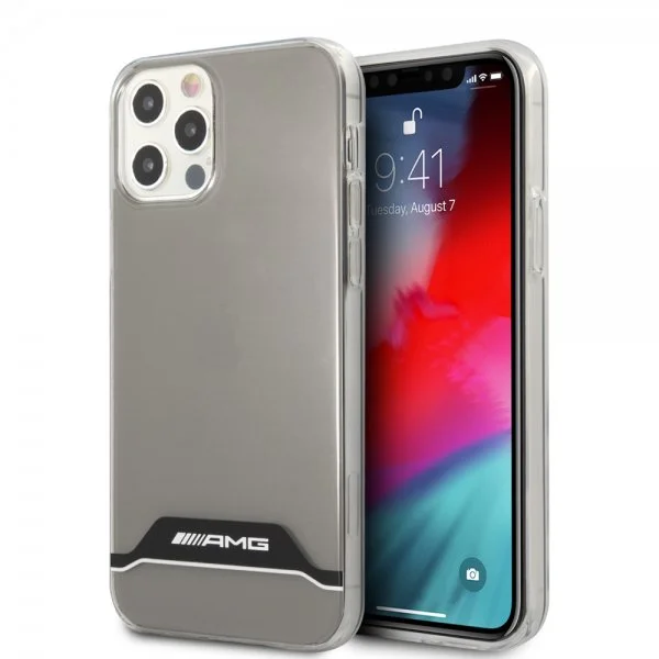 AMG iPhone 12/iPhone 12 Pro Deksel Stripes Horizontal Klar Svart v:9843874