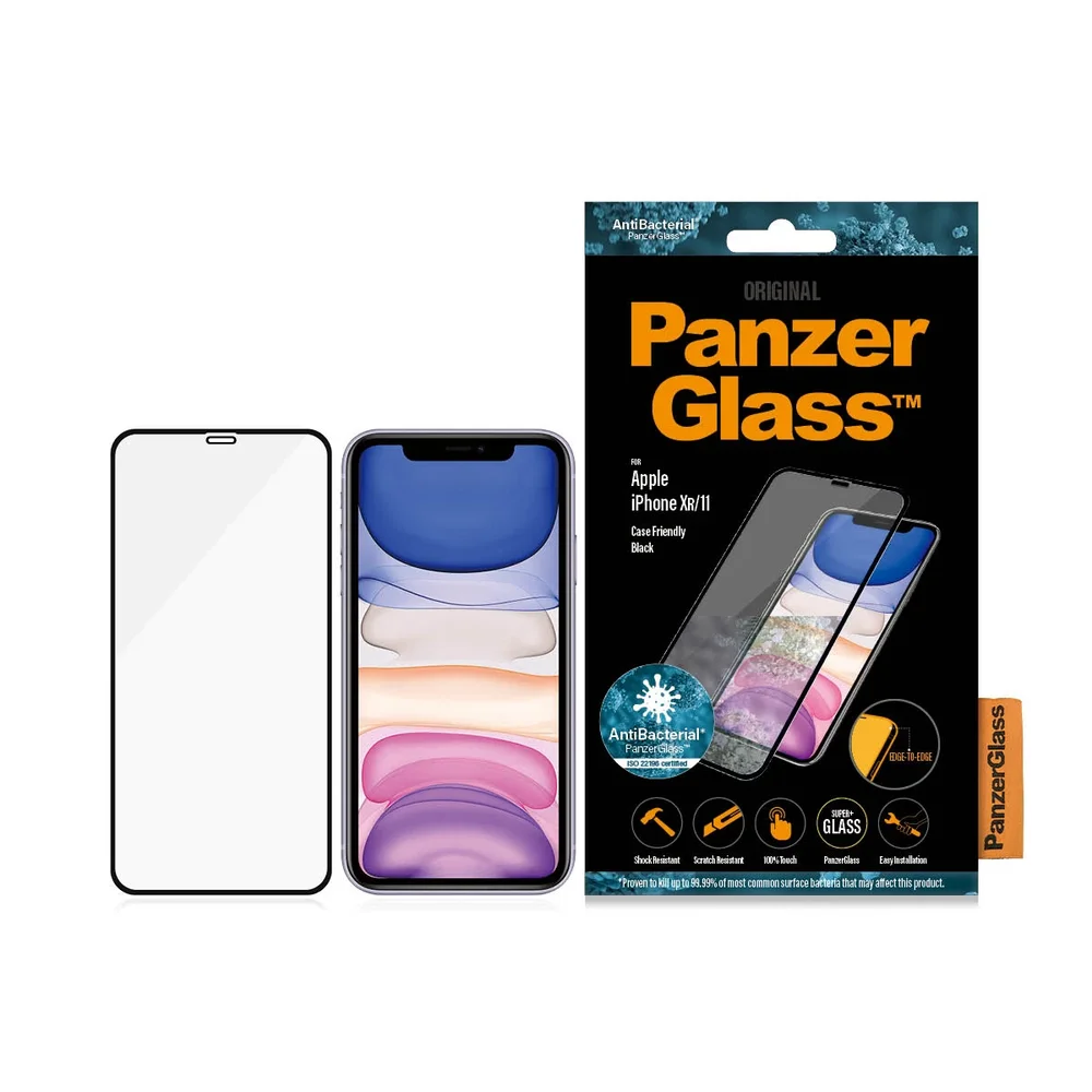 PanzerGlass iPhone Xr Skjermbeskytter i ripemotstandig herdet glass - Edge-to-Edge