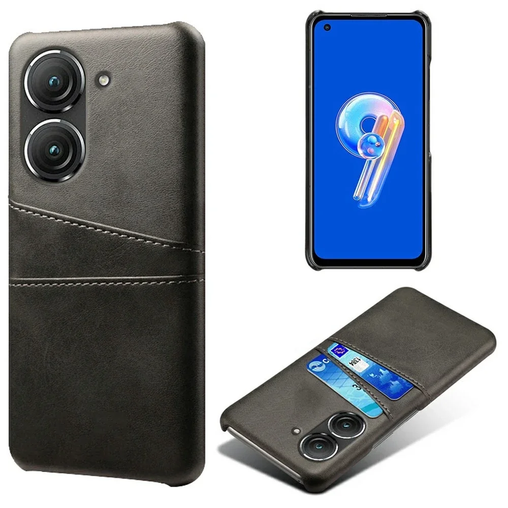 tectTech Asus ZenFone 10 Stilig deksel med 2 kortlommer, Svart