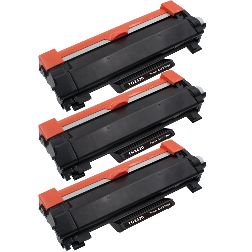 3-pack Toner Brother DCP-L2510D – erstatter Brother TN-2420, Svart, 3000 sider
