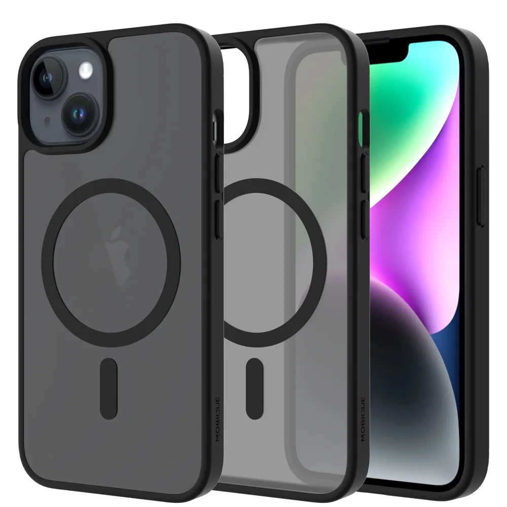 Mobique iPhone 13 Hybrid-deksel Magnetisk, Frosted Black Mobique iPhone 13 Hybrid-deksel Magnetisk, Frosted Black