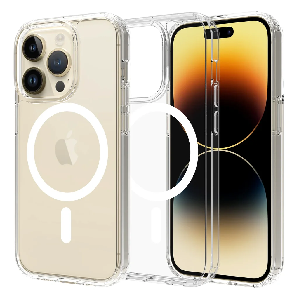 Mobique iPhone 13 Pro MagSafe Hybrid-deksel, Gjennomsiktig Mobique iPhone 13 Pro MagSafe Hybrid-deksel, Gjennomsiktig