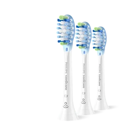 Philips Sonicare C3 Premium Plaque Defence 2+1-pack børstehoder HX9043/87, Hvit Philips Sonicare C3 Premium Plaque Defence 2+1-pack børstehoder HX9043/87, Hvit