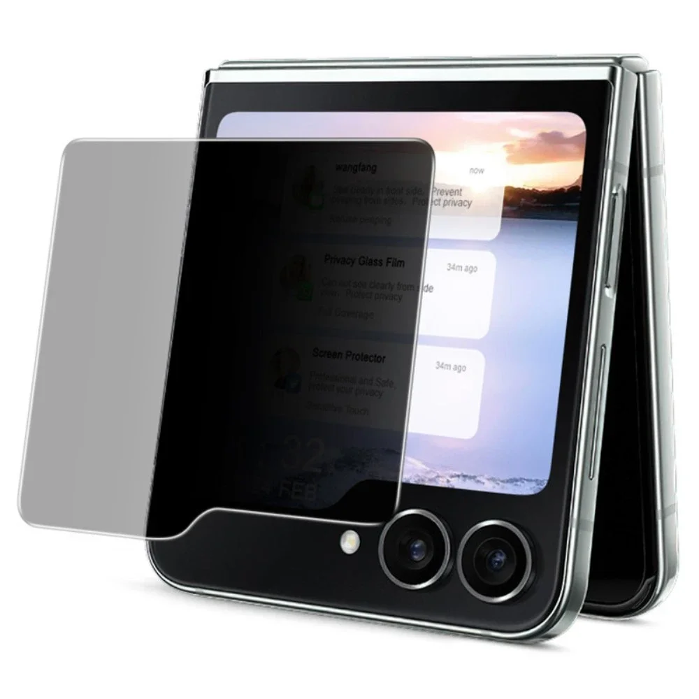 Imak Samsung Galaxy Z Flip 7 FE Anti-Spy ytre skjermbeskytter i glass