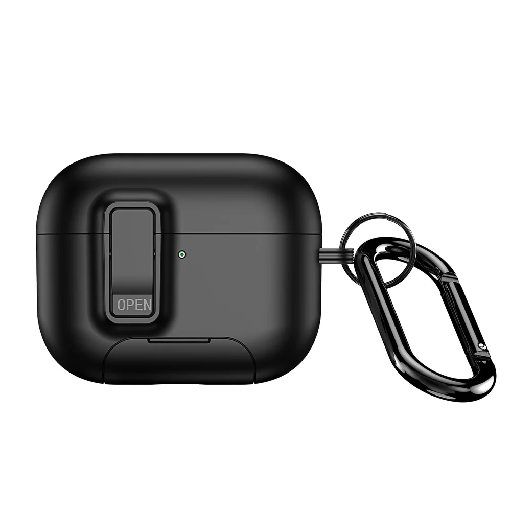 Dux Ducis Apple AirPods Pro 3 Deksel med karabinkrok og stativfunksjon, Svart