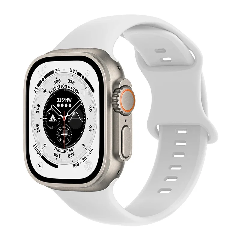Apple Watch Series 10 46mm Reim i silikon, Hvit
