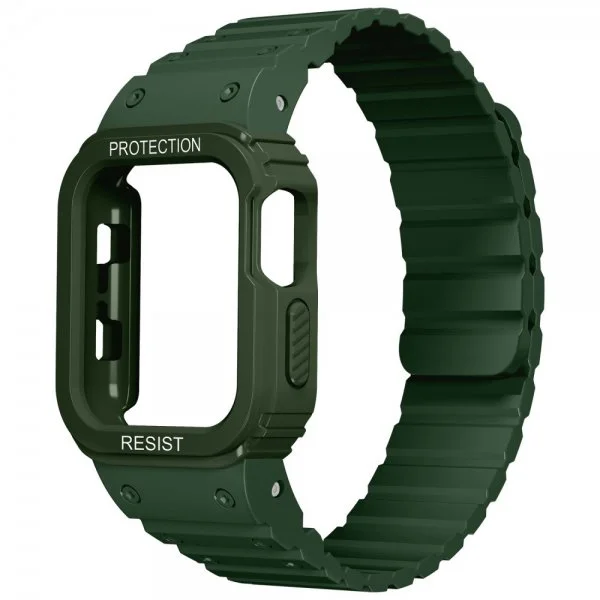 Apple Watch Ultra Armbånd Deksel Silikon Magnetlukking Grønn v:8629987